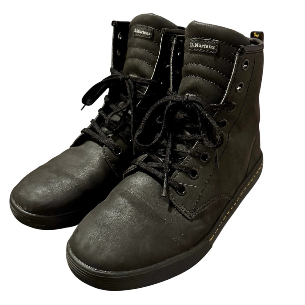 Dr Martens Sheridan Octavo Black Combat Boots Women’s US 6 EU 37 Lace Up